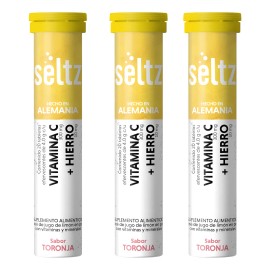 Hierro + Vitamina C Seltz 3 Pack Tabletas Efervescentes