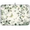 Green Leaf Dish Drying Mat, 18"x24" Ultra Water Absorbent Microfiber