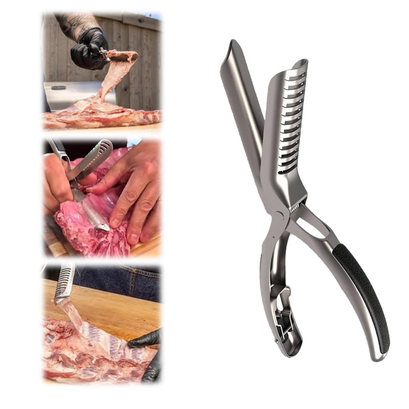 Rib Prep Stainless Steel Rib Membrane Remover, BBQ Tool with