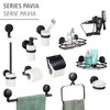 WENKO Static-Loc® Plus Pavia Black Towel Rail, Attachment without Drilling,