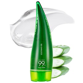 Holika Holika Aloe 99% Soothing Gel, 8.5 Ounce, 250ml - No Sticky 99% Aloe Vera Sunburn Relief - Moisturizing, Fast Absorbing for Face, Skin, Body&Hair