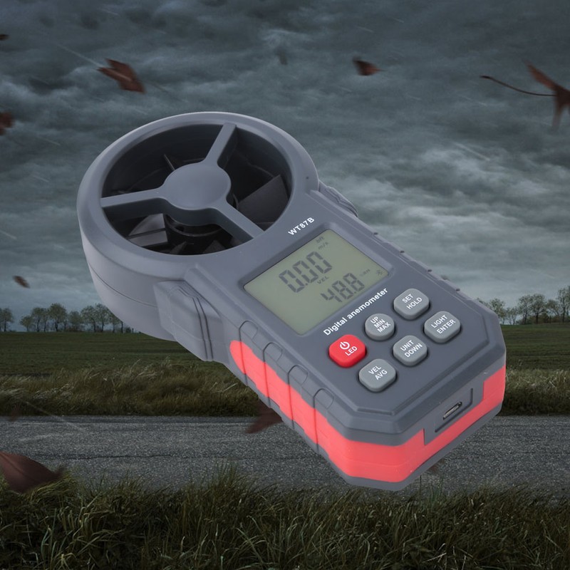 WT87B Handheld Portable USB Bluetooth Digital Anemometer Thermometer Wind Speed