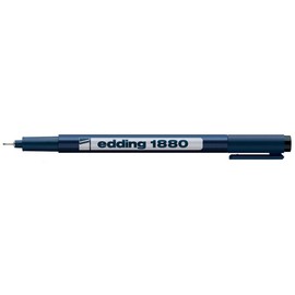 edding 1880 DRAWLINER PIGMENT LINER FINELINER DRAWING PEN - 0.1mm BLACK INK [Pack of 3]