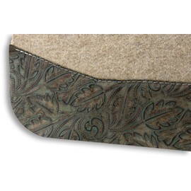 The Montana 100% Extra Fine Wool Saddle Pad by Southwestern 3/4" or 1" Thick and Designer Wear Leather