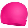 Speedo Kid's Plain Moulded Swim Cap, Pink/Blush, One Size