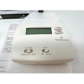 White-Rodgers NEW 1F86-0244 Emerson White Wall Thermostat Heat/Cool Heat Pump Non Programmable