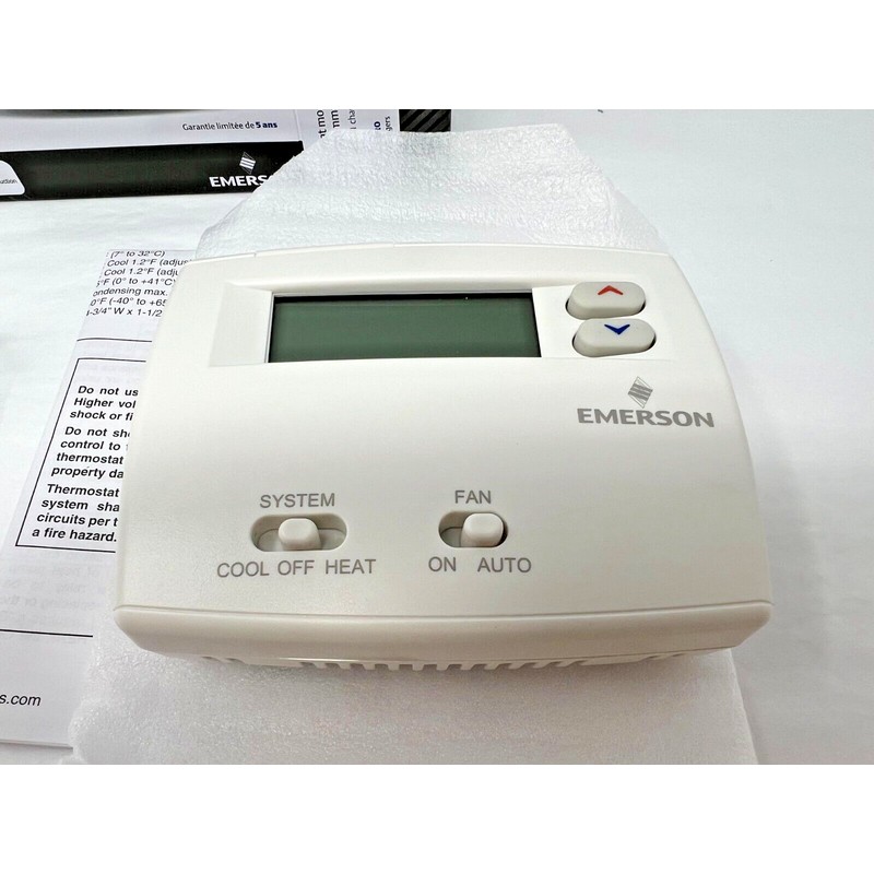 White-Rodgers NEW 1F86-0244 Emerson White Wall Thermostat Heat/Cool Heat Pump