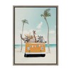 Kate and Laurel Sylvie Beach Adventures Framed Canvas Wall Art