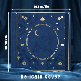 TIEFOSSI Bullet Dotted Journal Notebook, Dot Grid Notebook for Women Men, Hardcover PU Leather Journal, 160 GSM Thick Paper, 160 Numbered Pages with Gold Edge, 8 x 8 Inch