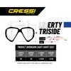 CRESSI Liberty Triside Mask - Panoramic 3 Glass Mask for