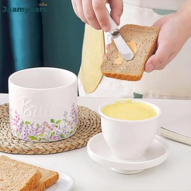Butter Crock For Counter With Water line, French Butter Keeper for counter