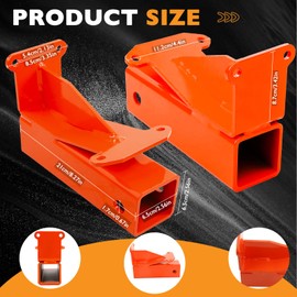 HQPASFY 093-1136-23 Hitch Kit with Pin 2" Hitch Receiver 093-1136-98 & 093-1111-00 Compatible with Bad Boy, 2021 & Up Maverick - Orange