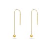 Threader Bead Tassel Drop Earrings for Women Girls S925 Sterling