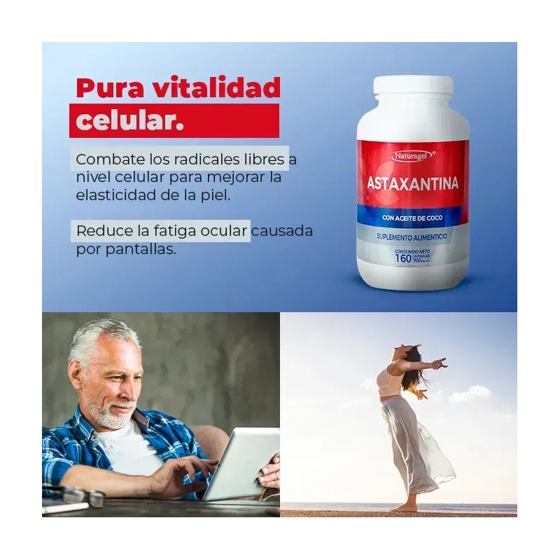 Suplemento en cápsula Naturagel Suplementos Alimenticios Astaxantina x 250g