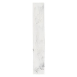 A&S Mezuzot Modern Concrete Mezuzah Case with Scroll, Easy Peel and Stick Mezuza (Marble, 6 Inches)