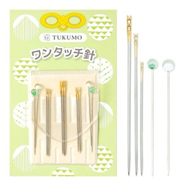 TUKUMO One-Touch Needles Hand-Sewing Needles for Lightweight, Regular, and Heavy Fabrics, Made in Japan..