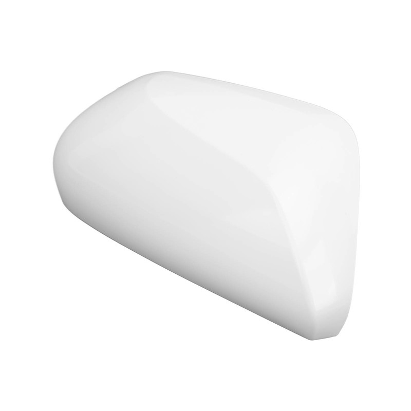 White Side Mirror Cover Unpainted Rearview Outer Door Wing Mirror