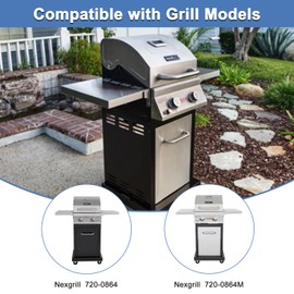 Adviace Replacement Parts for Nexgrill 720-0864M 720-0864 2-Burner Gas Grills, Parts Kit for 720-0864M Grill Grates, for Nexgrill Flame Tamer 720-0864M, for Nexgrill 720-0864M Ignitor and Burner Tube