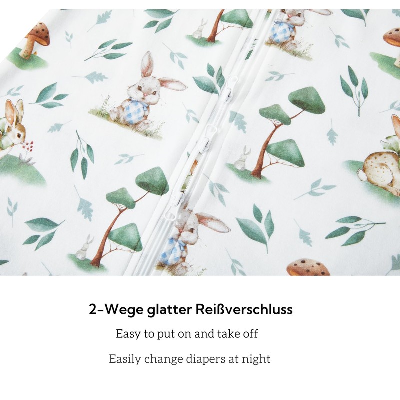 Chilsuessy Pack of 2 Baby Sleeping Bags with Feet, 0.5