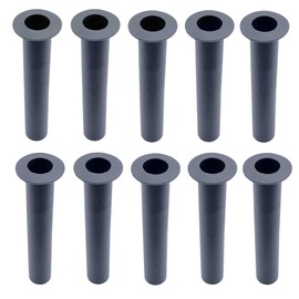 Poolzilla 10-Pack Gray Sleeve and Cap Set for Pool Safety Fence | Compatible with Life Saver Pool Fence DIY - 5/8'' Base Diameter and 4'' Height | for use on Concrete, Pavers, Deck, Ground