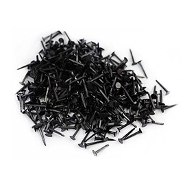Timiy Iron Nails Tacks Cut Tacks Designed for Shoe Boots Heels Repair Black (16mm/0.6In)