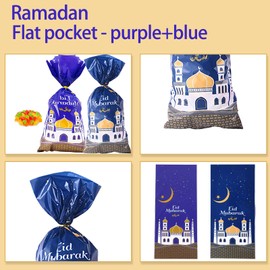 Ramadan Bags, Pack of 100 Ramadan Bags for Filling, Eid Mubarak Bags, Ramadan Gift Bags, Ramazan Decoration, Eid Mubarak Decoration, Ramadan Mubarak Candy Bags for Eid Festival Party Decoration