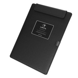 Leather Clipboard A4 with Pen Holder Conference Pad Folder Writing Board Signature Pad with Pen Insert Magnetic Clip Portable Paperwork Organiser Presentation Folder for Office Business School