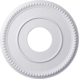 Ekena Millwork CM12BR Bradford Ceiling Medallion, 12 1/2"OD x 3 7/8"ID x 3/4"P (Fits Canopies up to 6 5/8"), Primed