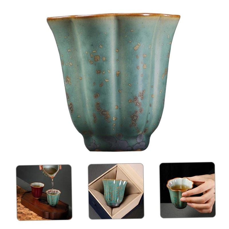 ULTECHNOVO Delicate Ceramics Tea Cup Chinese Hand Cup for Home