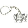 Welsh Wales Dragon Keyring Solid Pewter Metal Souvenir Gift Key