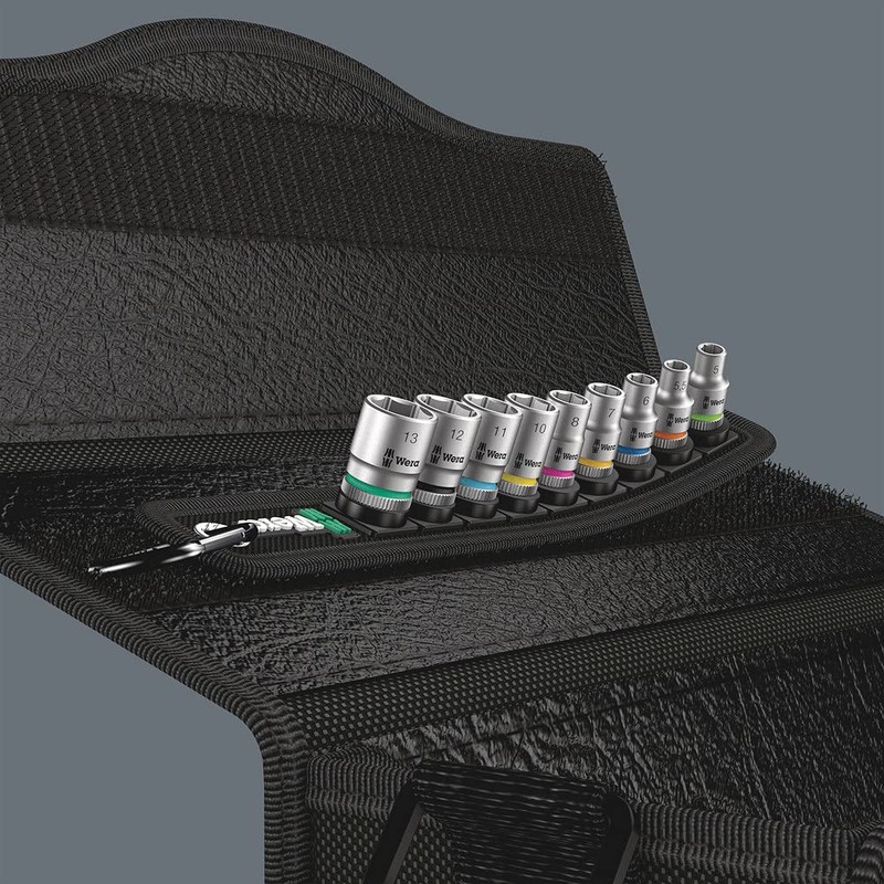 WERA ヴェラ Drive Angle 1/4DR 9-Piece ZYKLOP Socket Set 003883