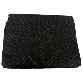 DAB Padded and Quilted Moving Blanket | 60" (152.4 cm) x 72" (182.9 cm) | Elegant Black with White Chevron Stitching | Ideal for Protecting Furniture & Valuables | Machine Washable
