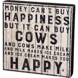 Primitives by Kathy Buy Cows Box Sign