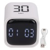 QANYEGN Digital Cube Desk Timer, Fast Charging Rotation Timer Clock,