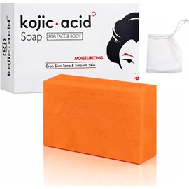 Jabón de ácido Kójico, Hidratante, Mejora el Tono de la Piel, Repara la Opacidad para Manchas Oscuras, Hiperpigmentación y cicatrices.