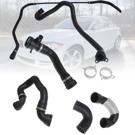 6Pcs Radiator Coolant Water Hose Pipe Kit Compatible with 135i 335i xDrive 335xi 2007 2008 2009 2010 Replace 11537585023 17128570061 17127604542