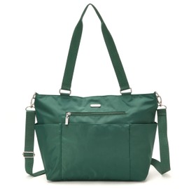 Baggallini Essential Laptop Tote - Work Tote Bag with Laptop Sleeve - Lightweight Travel Crossbody Shoulder Bag for Women