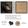 HEYTUYA 4 Pack 12.5x12.5 Black Record Frame, Lightweight PVC Album