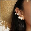 Erimberate Bohemian Pearl Ear Crawler Earring Multi Pearl Climber Earrings