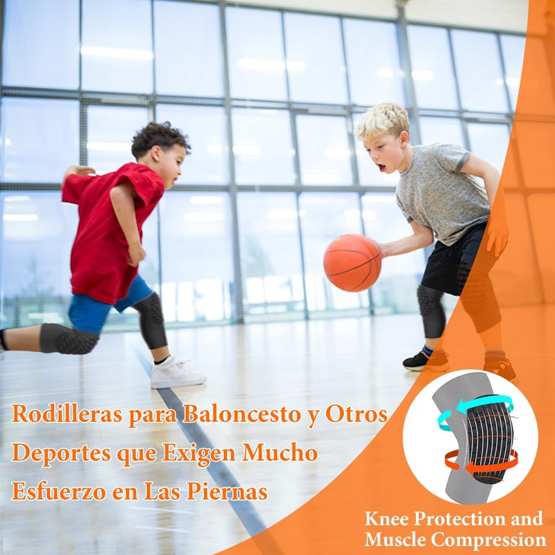 Rodilleras Voleibol, 1 Par Rodilleras Basquetbol, Rodilleras Gym, Rodilleras Anticolisión,