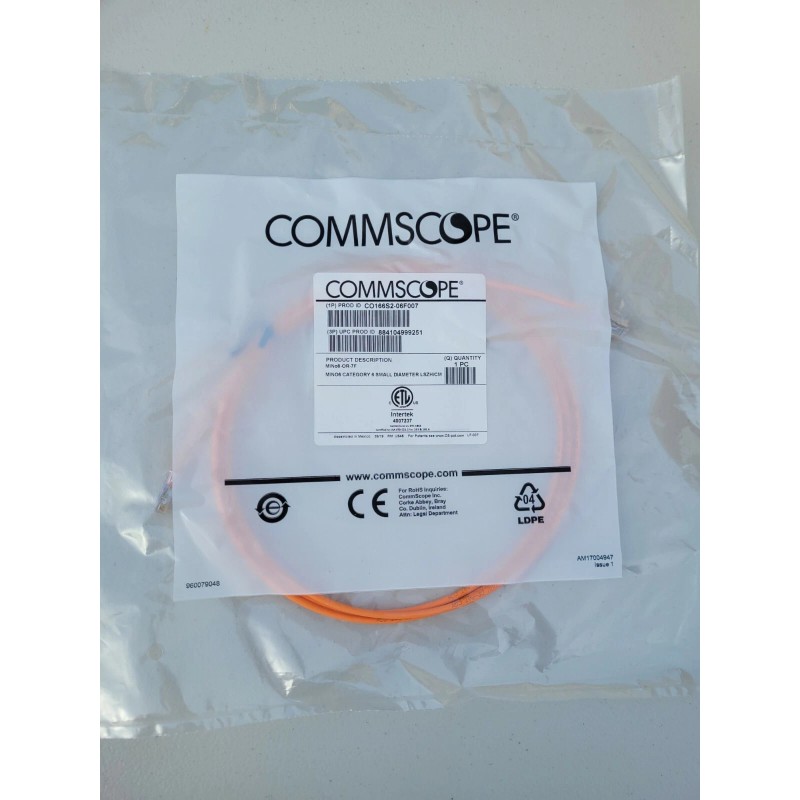 Commscope Systimax Copper Cat 6 Commercial Patch Cord CO166S2-06f007 7FT