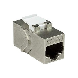 Faconet® Keystone CAT 6A Network RJ45 LAN Installation Coupling Fully Shielded, 2x RJ45 Socket, Small Design, Jack Toolless STP (Pack of 5)