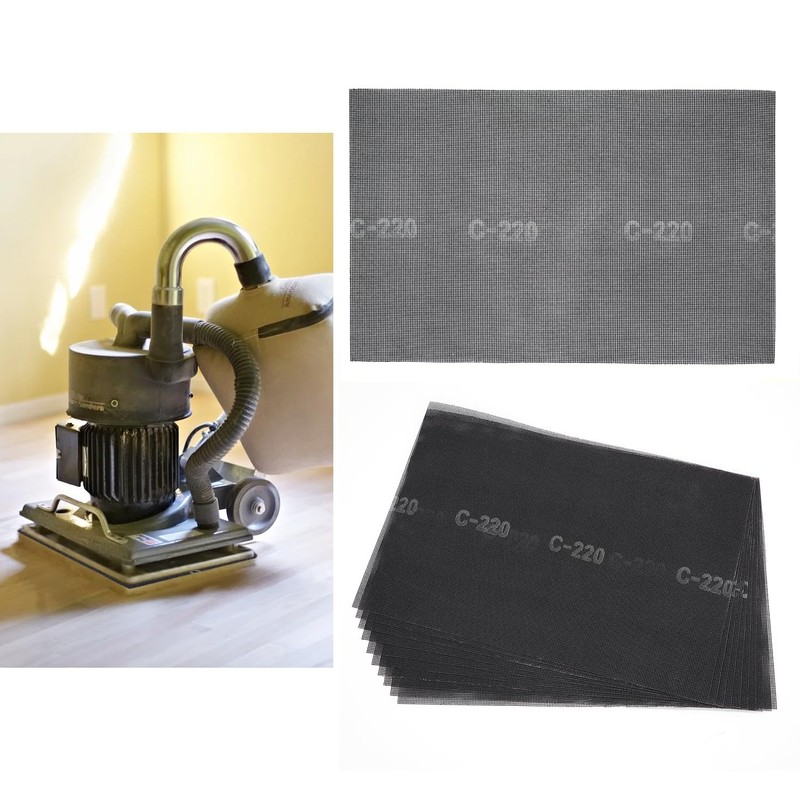 HUAALIUCHE 12"x18" 220 Grit Sanding Screen Sheets (10-Pack) – Professional