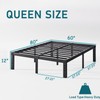 Neslime 12 Inch High Platform Queen Bed Frame No Box
