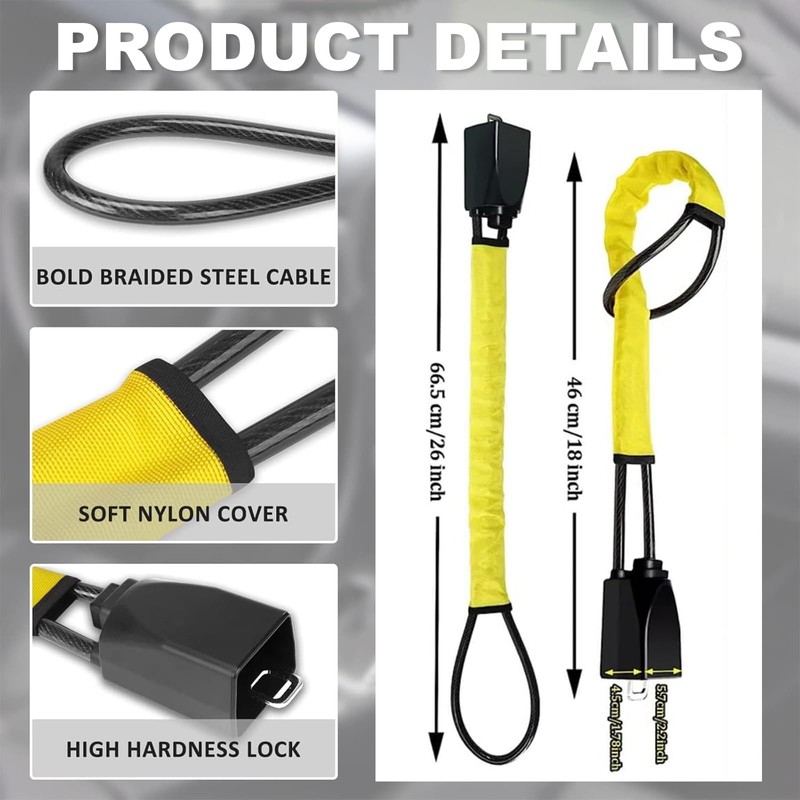OHVBAEON Steering Wheel Lock - Steering Wheel to Seat Belt
