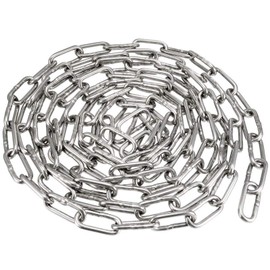 YoYo-Home Stainless Steel Link Chain, Multi-functional, Chore Chain, Pet Intrusion, Breeding, Anti-Theft, Fixed, Rustproof, 0.1 inch (3 mm) / Length 16.4 ft (5 m)