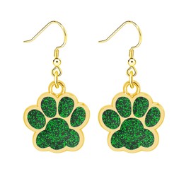 Paw Print Earrings Cute Dog Cat Animal Paw Earring, Middle, Zinc, No Gemstone