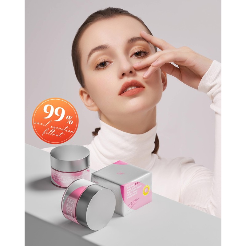 Naculor Snail Mucin 99% Face Moisturizer, Instant Hydro-Bomb Moisturizer,