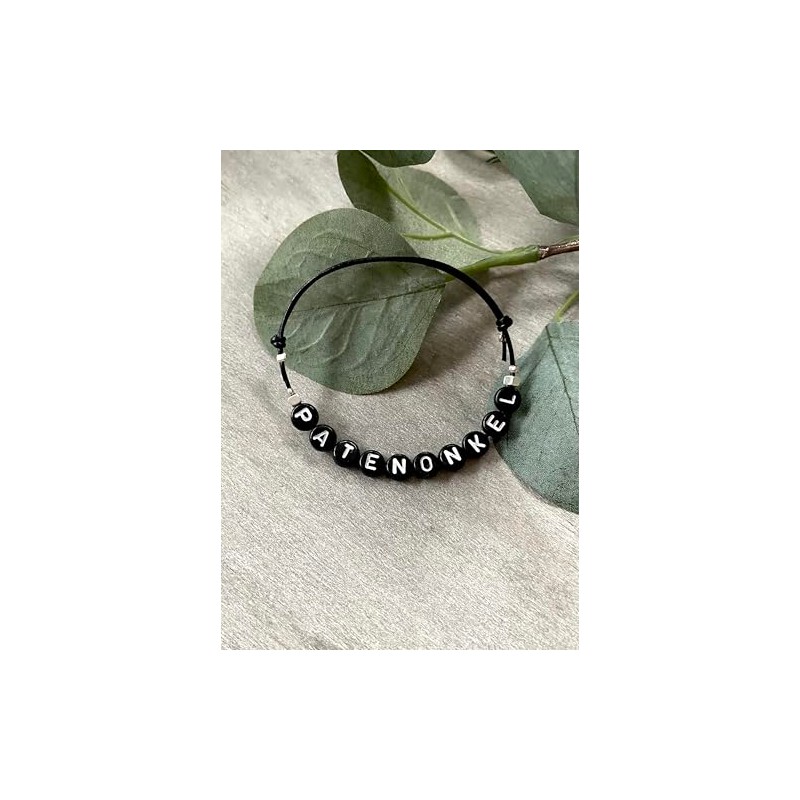 Armband Patenonkel - Geschenk Patenonkel fragen - Patengeschenk - Lederband