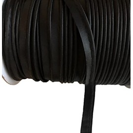 1/8 inch 3mm Cord-Edge Piping Satin Trim, Lip Cord Piping by The Yard, Trim for Clothing Pillows, Lamps, Draperies (Black, 10 Yards)